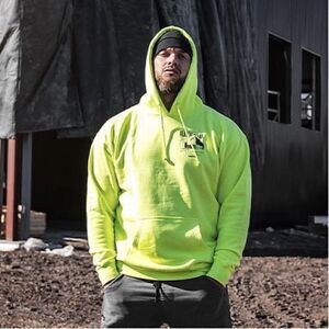 Flag Nor Fail NWT New Warehouse Hoodie in Neon Yellow/Green Unisex Size Small